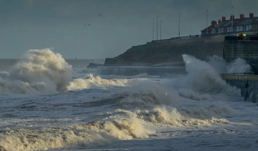 Heavy weather rolling in off the Bristol Channel, the conditions that put Weston-super-Mare flat roofs under load every winter