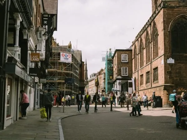 A stone-fronted street of small shops, the kind of slow browsing Catherine Hill is loved for in Frome