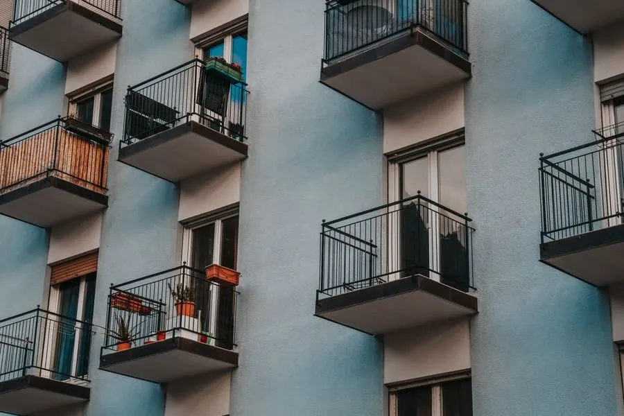 Balcony and terrace edges showing guarding above a flat roof, as required in Weston-super-Mare homes