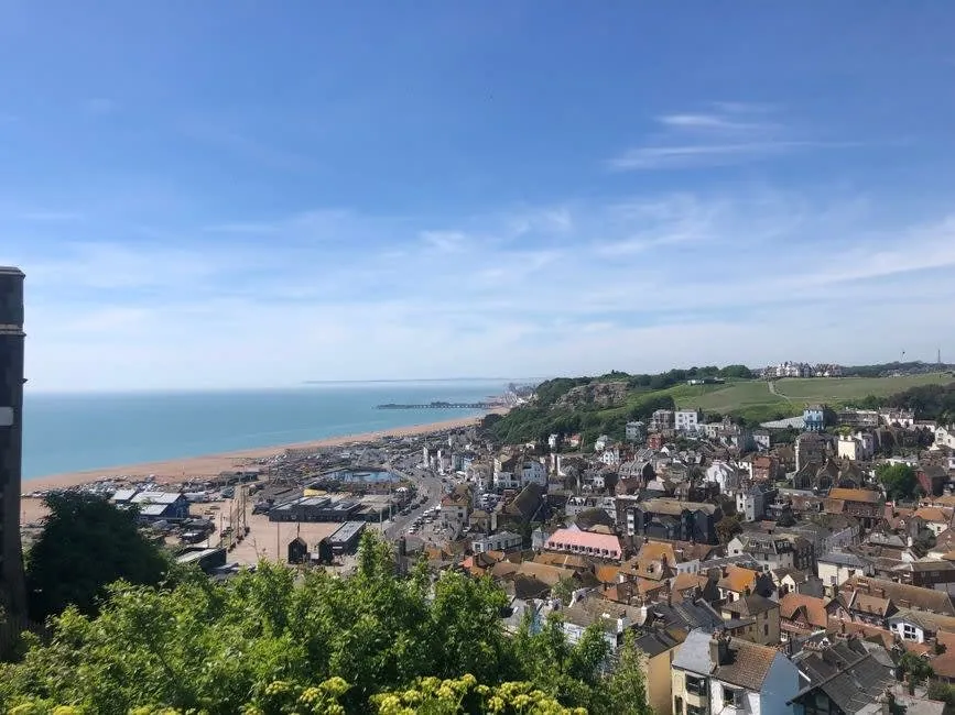 Rooftops of an English seaside town of the kind found around Weston-super-Mare where roof terraces need planning permission