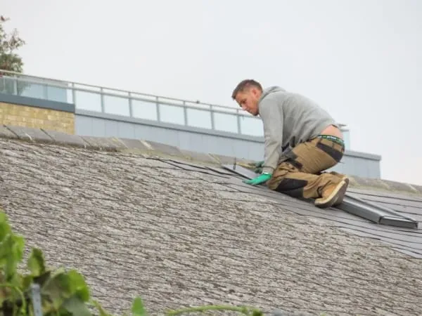 EPDM rubber covering on a terraced house back addition in Highbridge