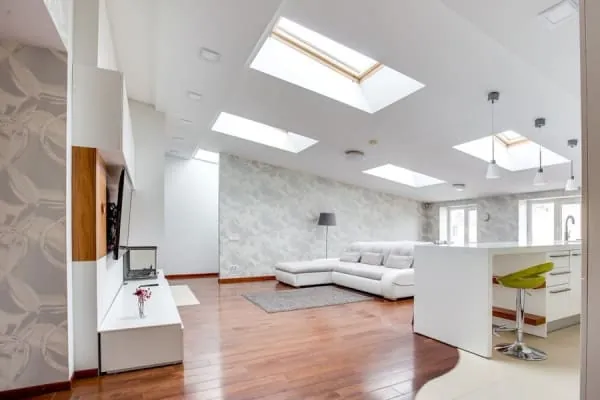 A roof lantern bringing light into a kitchen extension in Locking